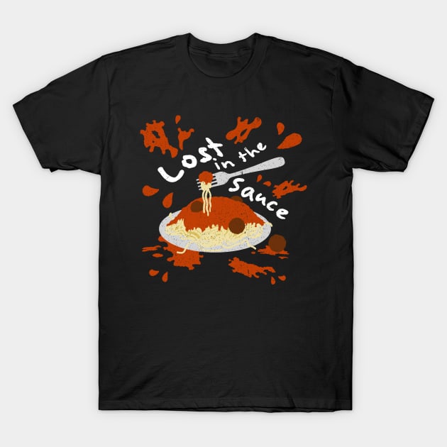 Lost in the Spaghetti Sauce T-Shirt by Hello Emu Design